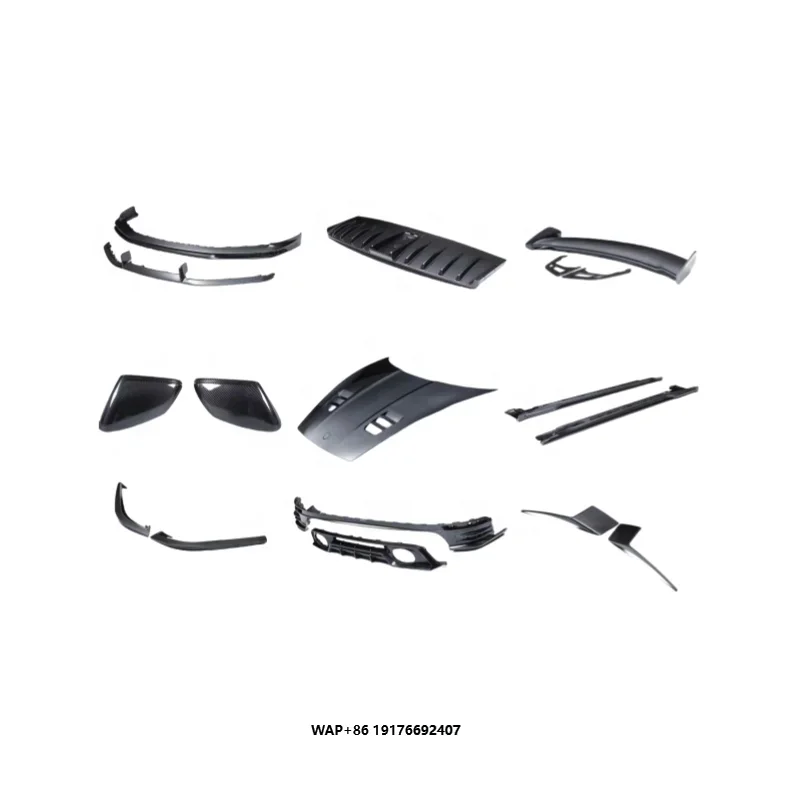 KQX PK Style Dry Carbon Fiber Front Lip Side Skirts Rear Diffuser Rear Spoiler Hood Side Mirror for 911 992.2 Body Kit