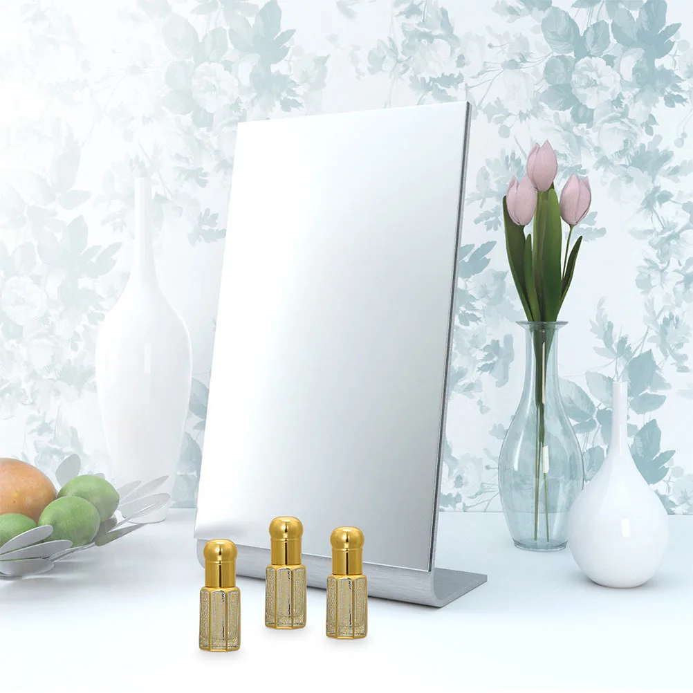

4 Pcs Mini Empty Glass Bottles Liquid Droppers Small Travel Perfume Oil with Aromatherapy