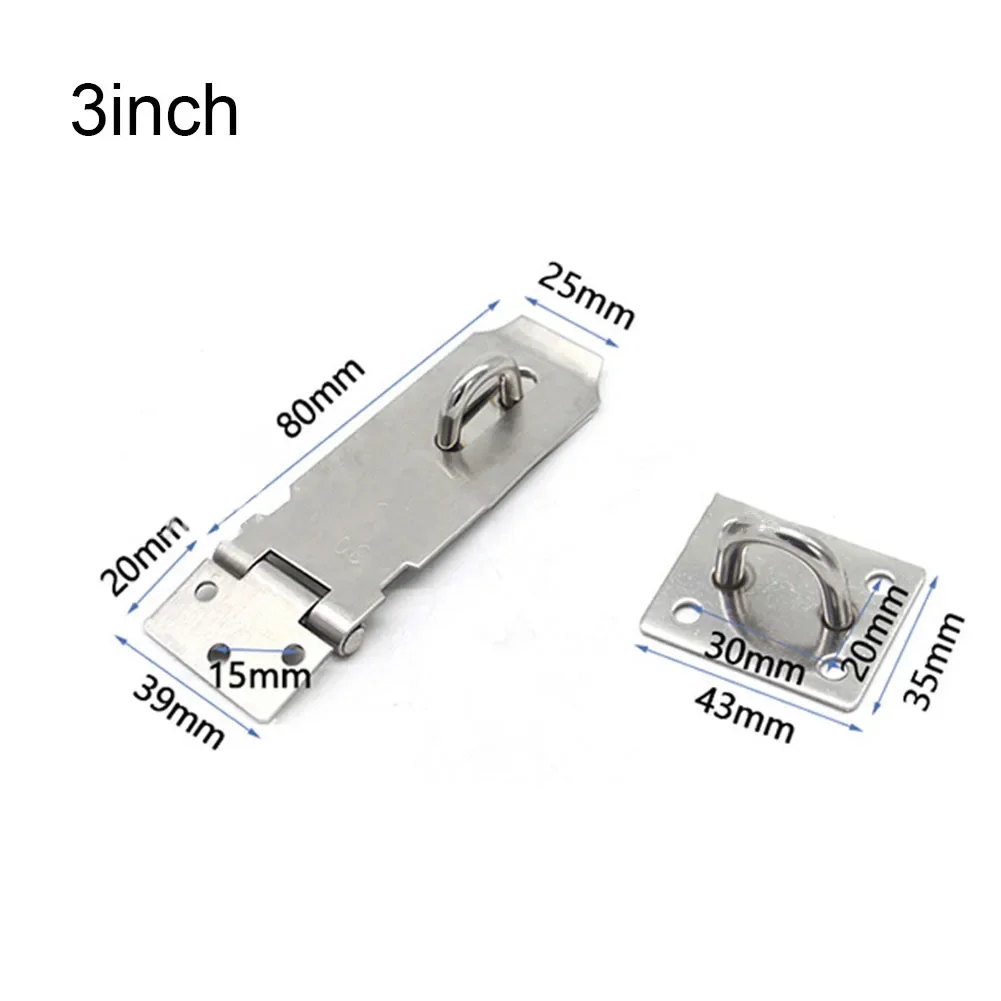 Serrure de porte en acier inoxydable, loquet de porte d'abri, 2,2 antivol domestique, vis de constru