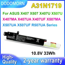 DODOMORN A31N1719 For ASUS X407 X507 X407U X507U X407MA X407UA X407UF X507MA X507UA X507UF R507UA Laptop Battery 10.8V 33Wh