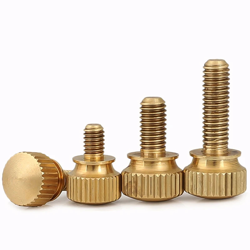 Brass Double Layer with Steps High Head Knurled Hand Screw Double Layer Computer Case Bolts Pure Copper M3 M4 M5 M6 M8 M10