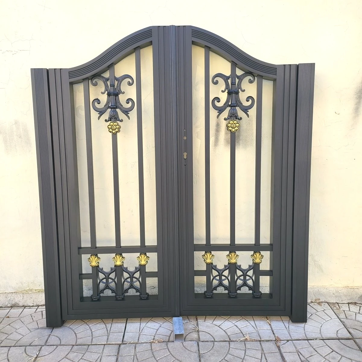 Aluminium yi gate ting yuan men villa door yard door custom made