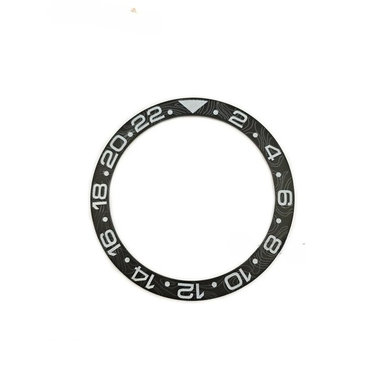 For watch accessories, imitation carbon fiber ceramic scale slope ring, suitable for GMT007 outer ring baffle