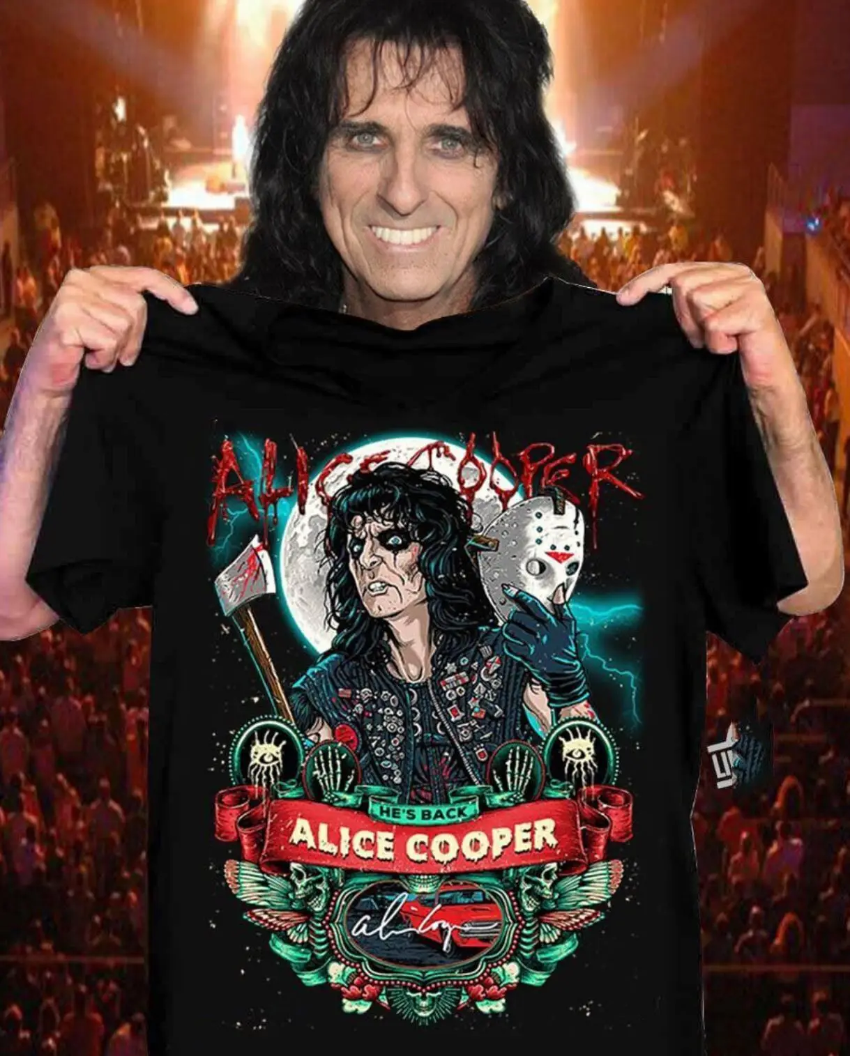 Alice Cooper He'S Back Alice Cooper Unisex Cotton T-Shirt All Sizes