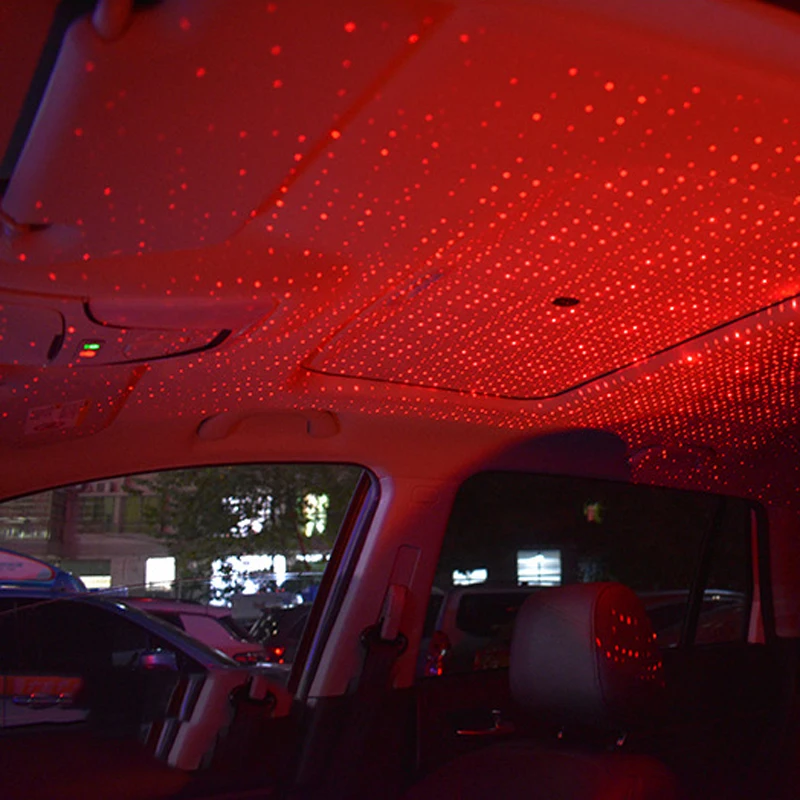 Car Roof Star Light Adjustable Auto Interior Decor Light Romantic Car Led Light Starry Laser Atmosphere USB Galaxy Night Lamp