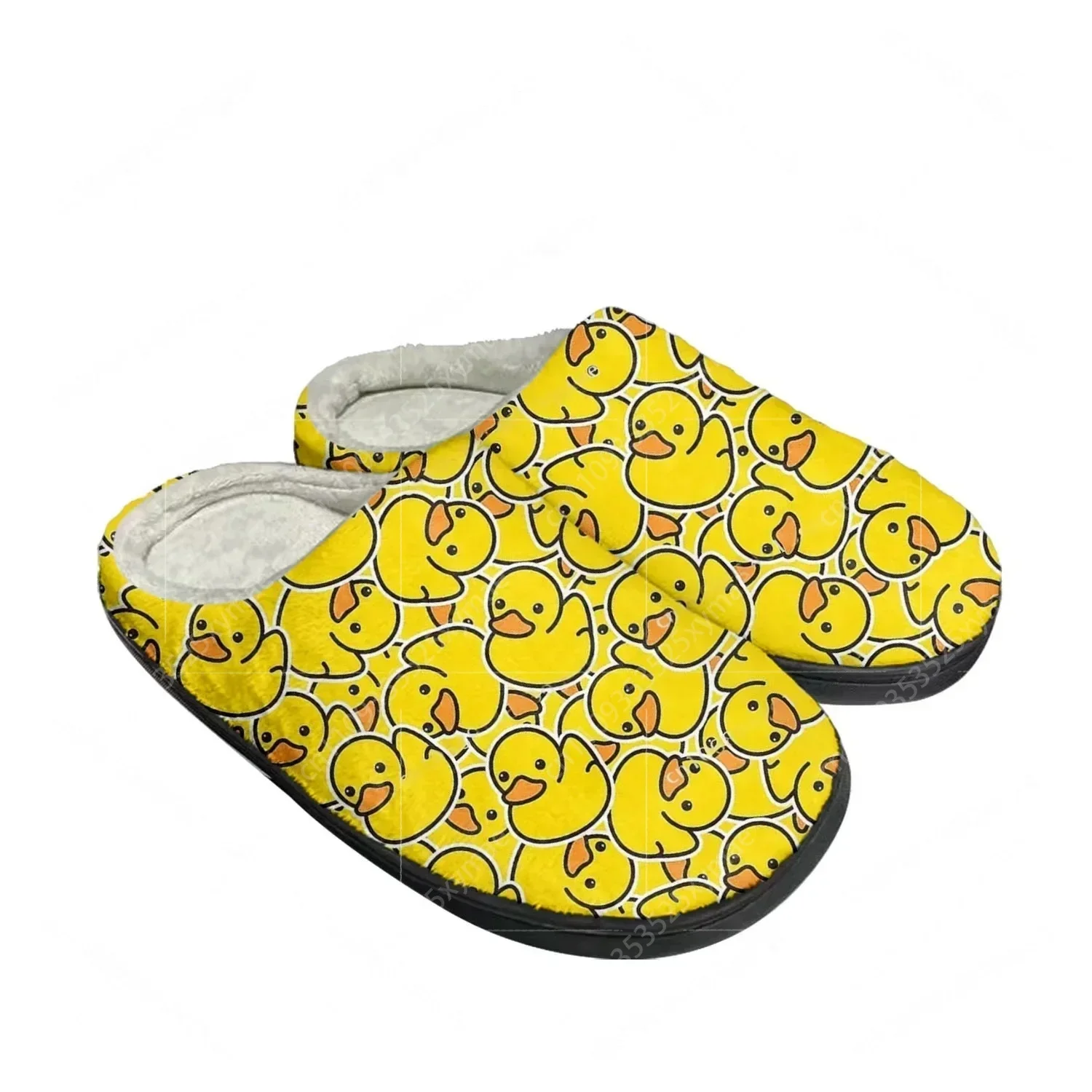 

Yellow Duck Printed Home Cotton Slippers High Quality Mens Womens Plush Bedroom Casual Keep Warm Shoe Customized Thermal Slipper