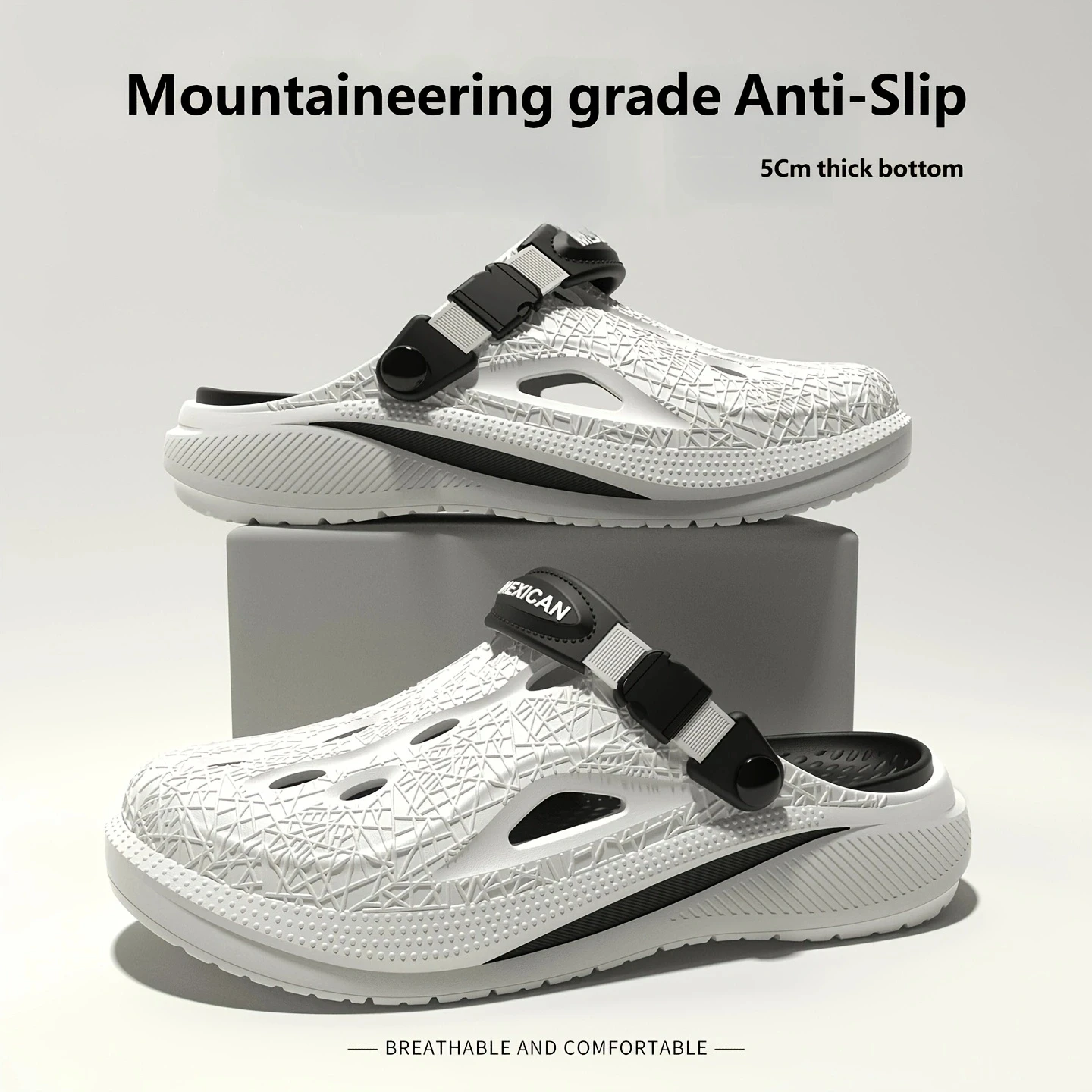 Street Fashion Walking - Sabots texturés tendance pour hommes, sandales