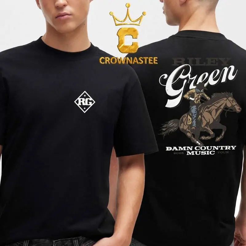 Riley Green Cowboy Damn Country Tour 2025 Two Sided T Shirt