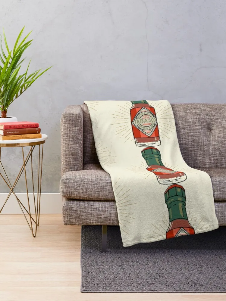 Hot stuff - Chili Tabasco Sauce - Spicy Throw Blanket Beautifuls Decorative Beds Softest Blankets