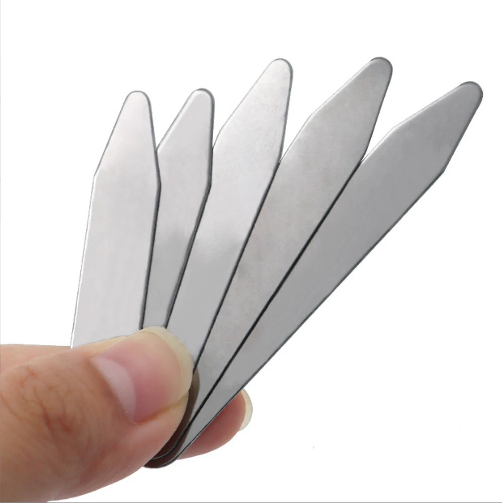 4pcs/lot Collar Stays Stainless Steel Stiffener Metal 55mm Long Shirt Tie New Dress Shirt Collar Stay Collar