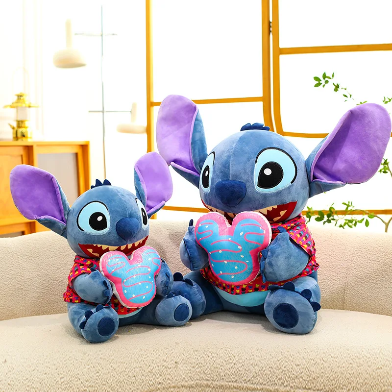 Disney 30/70cm lilo & stitch brinquedos de pelúcia anime dos desenhos animados plushie bonito pijamas stich bonecas travesseiro crianças aniversário presentes de natal