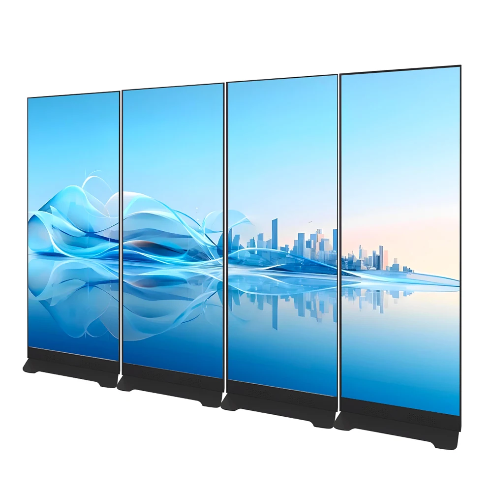 Portable P2.5 LED Poster Display With Foldable Cabinet Fine Pitch High Brightness Screen For Retail Promotion And Exhibits
