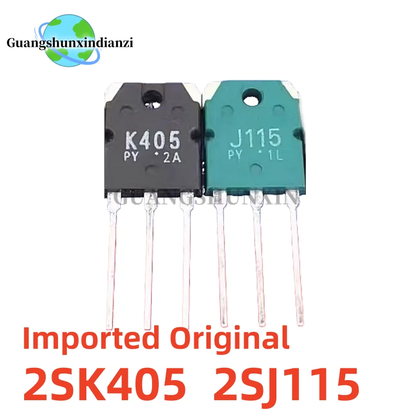 1pairs/2pcs 100% New Imported Original 2SK405 2SJ115 J115 K405 TO-3P Audio power amplifier matched pair tube In Stock