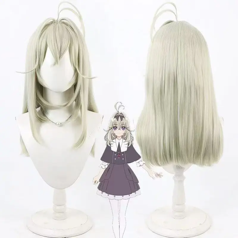 Moriya Ruruka Cos Wig Light Green Long Straight Anime Cosplay Wig With Bangs Heat Resistant Synthetic Hair For Halloween Party