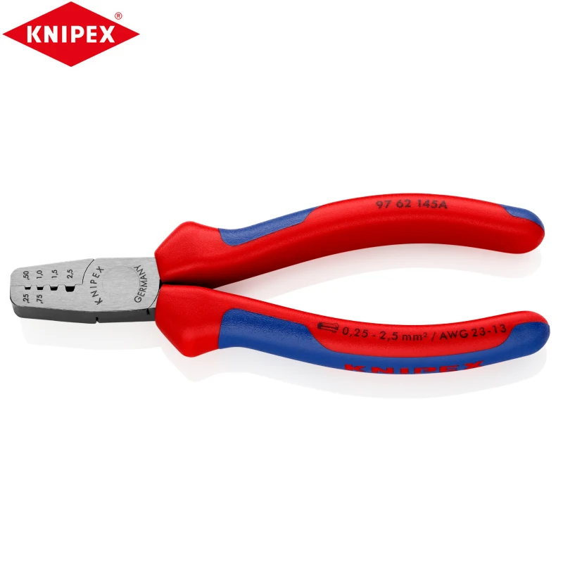 KNIPEX 97 62 145 A Casing Crimping Pliers Applicable Range 0.25-2.5MM ² T-shaped Crimping Format Easy To Operate And Get Started