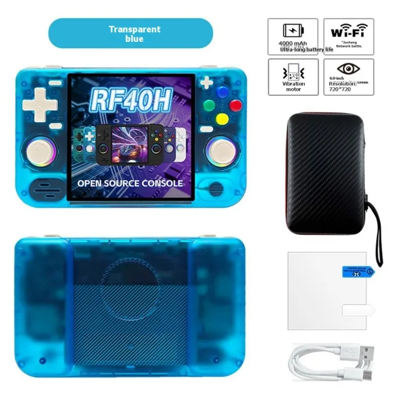 

Портативная игровая консоль ABZW RF40H, 128 ГБ, 4,0-дюймовый IPS-экран, поддержка Wi-Fi, открытый исходный код, ретро-эмуляция для более 30 систем
