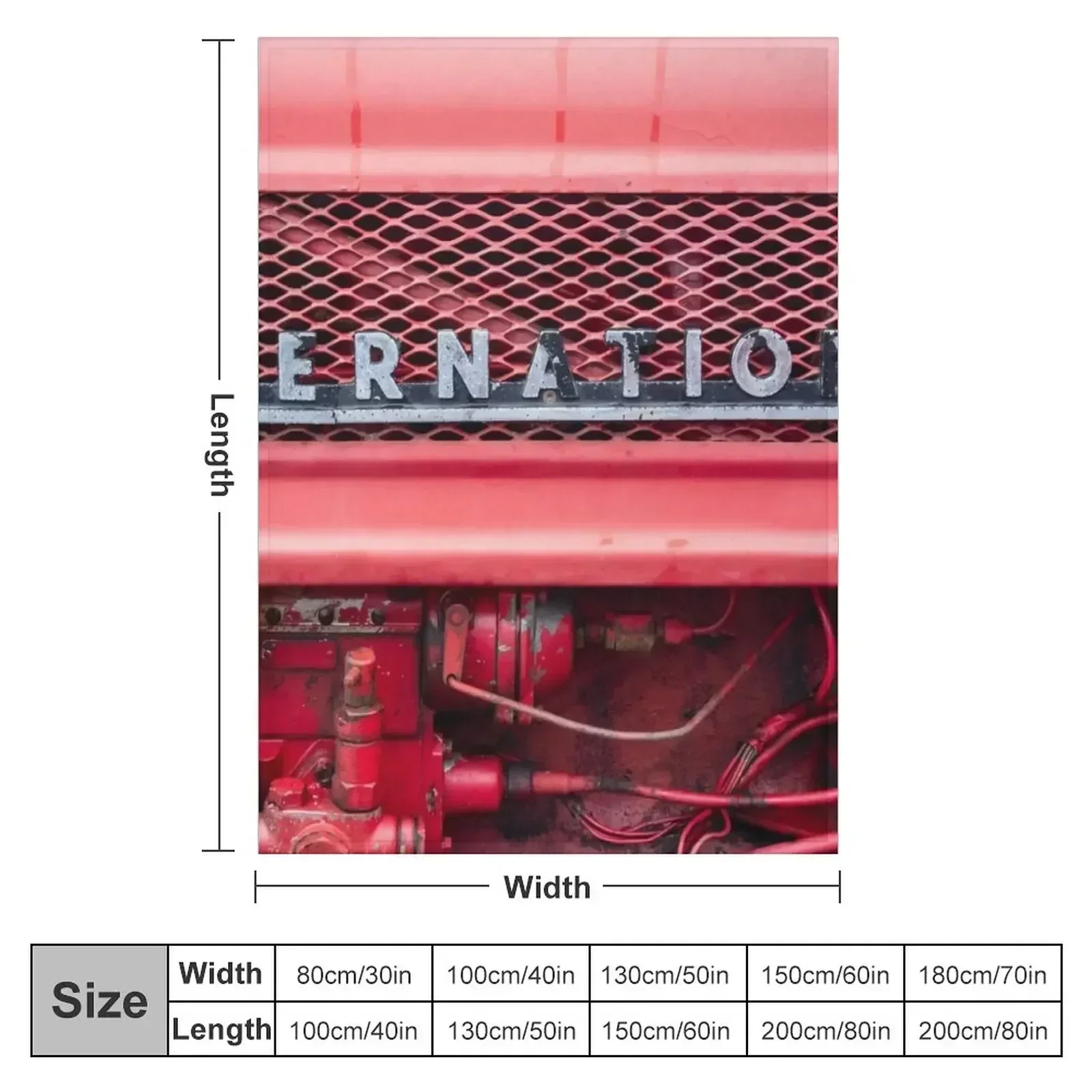 Vintage International Tractor Badge Throw Blanket Luxury Brand Decorative Sofas Heavy Beautifuls Luxury Designer Picnic Blankets