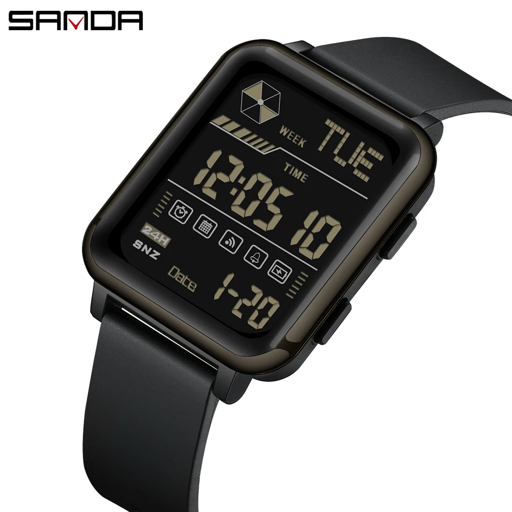 

SANDA 6159 Men's Military Army Sports Watch Top Brand Luxury LED Stopwatch Waterproof Men's Electronic Clock Gift Digital Watch