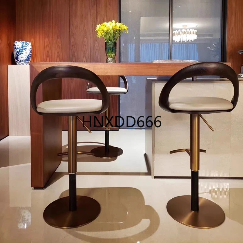 Italienischer, minimalistischer Hebe-Barstuhl aus Edelstahl