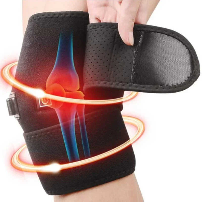 Electric Knee Heating Pad USB Thermal Therapy Heated Knee Brace Support for Arthritis Joint Pain Relief Old Cold Leg Knee Warmer