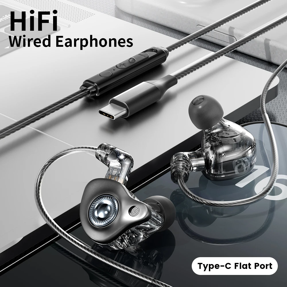 Toocki TE26 Dynamische bedrade oortelefoon HiFi Stereo Bass Ruisonderdrukkende oordopjes Sporthoofdtelefoon Afneembare kabel Gaming-headset