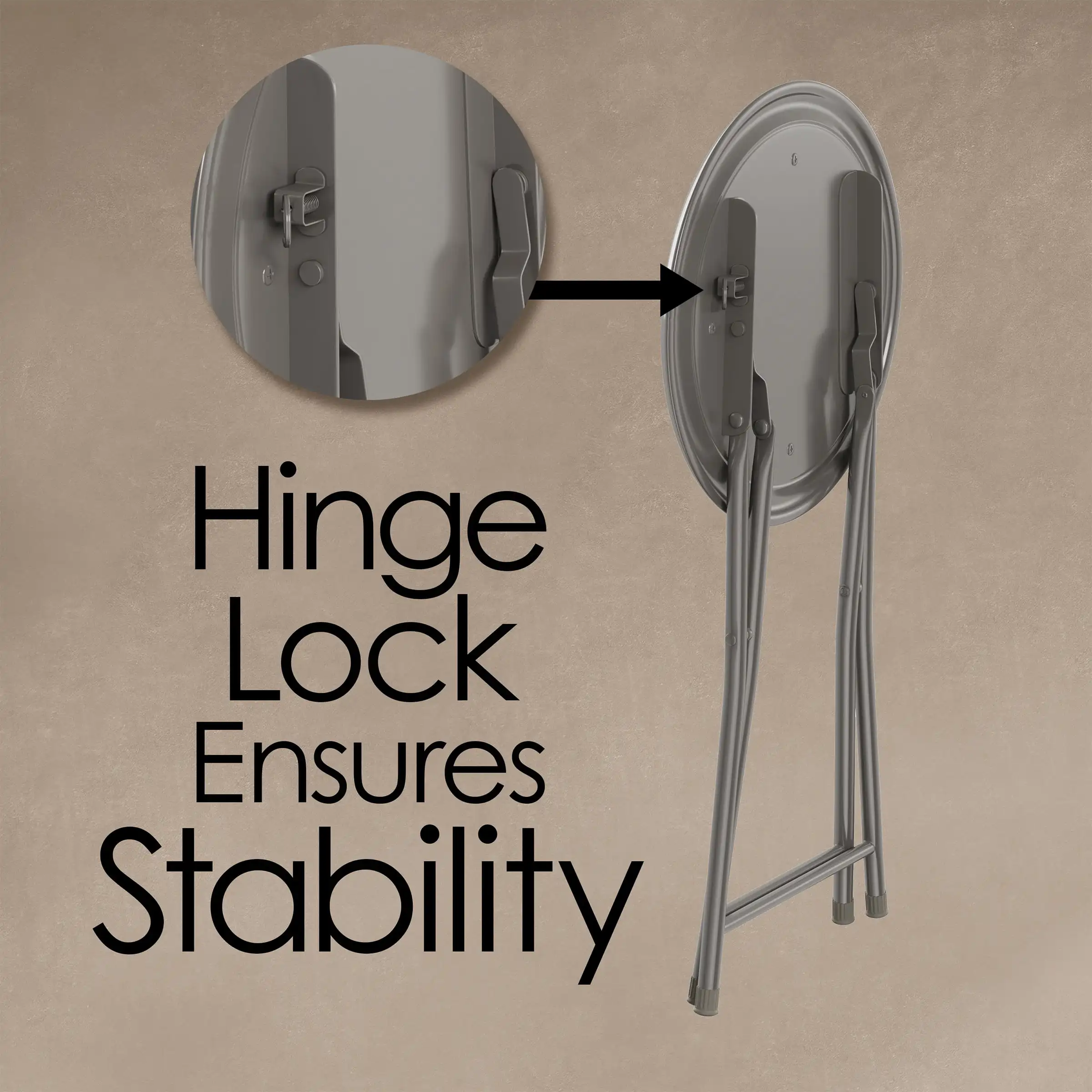 Home Backless Folding Stool, cinza, 18 ", 225lb Capacidade