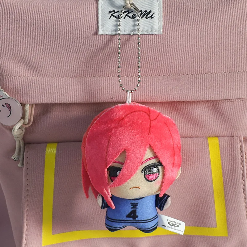 Spooky Soccer! Bluelock Plush Keychain - Cute Anime Football Striker Doll for Backpack/Purse Halloween Gift