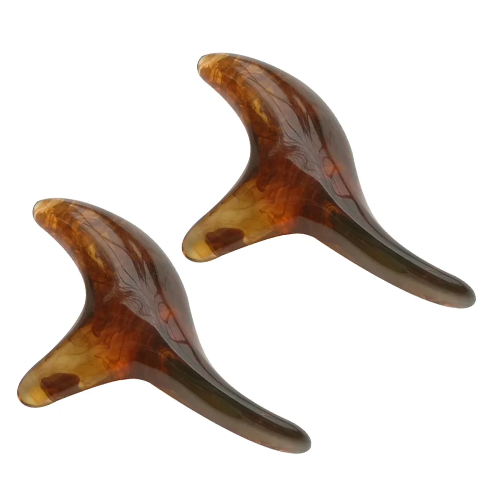 

2 Pcs Resin Beeswax Durable Tool for Shoulder Neck Back Massage Home Manual Acupoint Massager Massaging Tool Salon Use