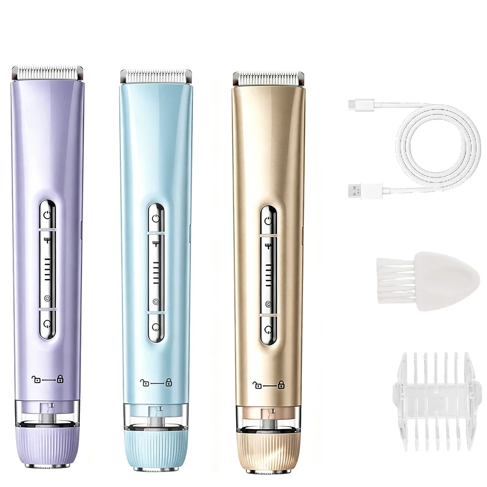 Electric Razors Portable Waterproof 2 In 1 Painless Shaving Knife Lady Private Part Hair Shaver Trimmer Epilator Bikini Trimmer