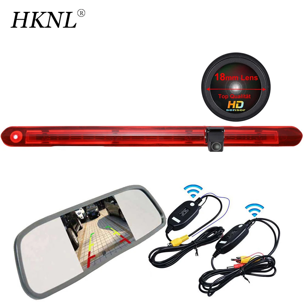 HKNL HD CCD Car Rear View Camera With Mirror 2.4GHZ Wireless For Mercedes Benz V260 Vito W447 Tourer Brake Light Rückfahrkamera