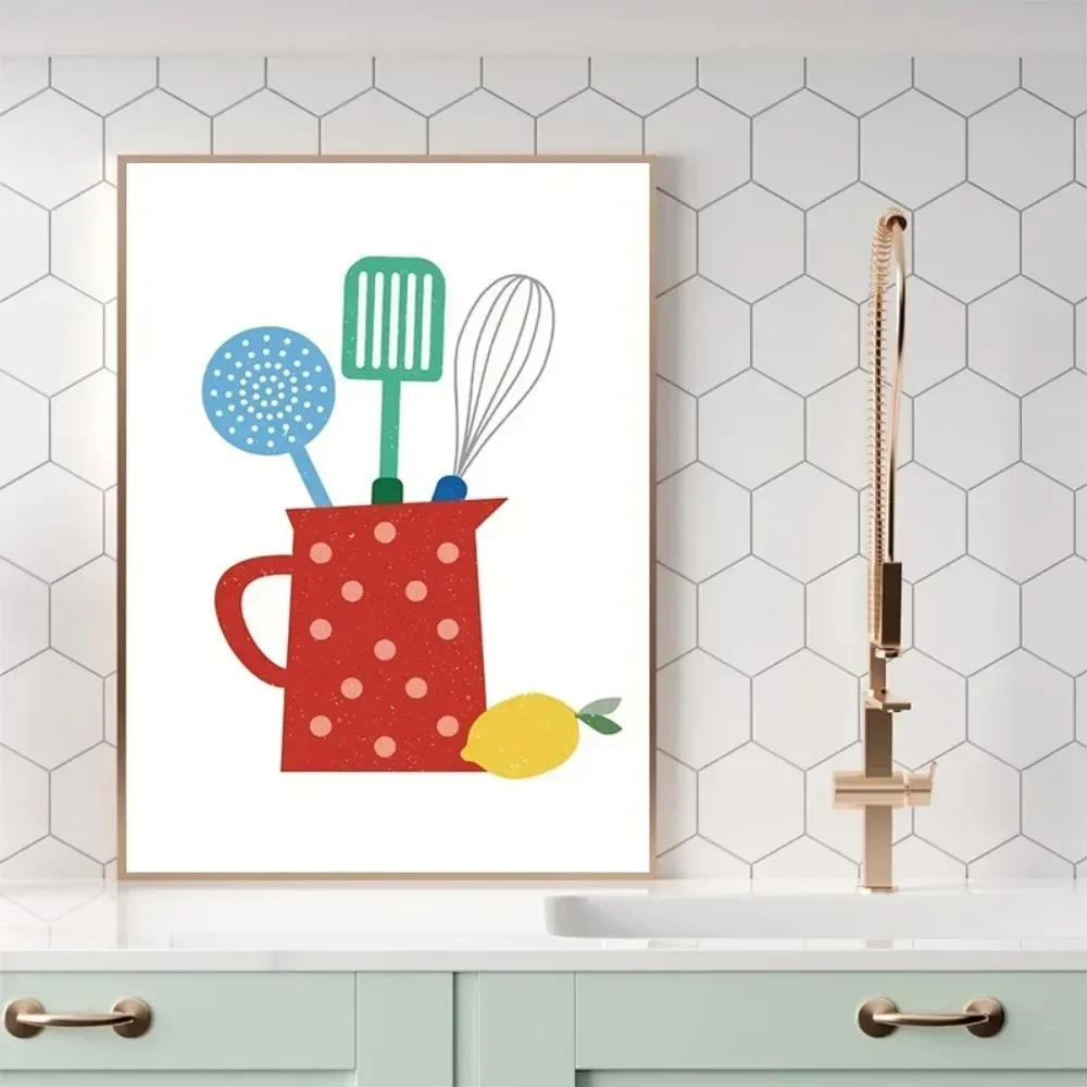 المطبخ الفاكهة الخضار الحبوب التوابل المشارك قماش اللوحة الملصقات والمطبوعات جدار صورة فنية لتزيين غرفة المعيشة