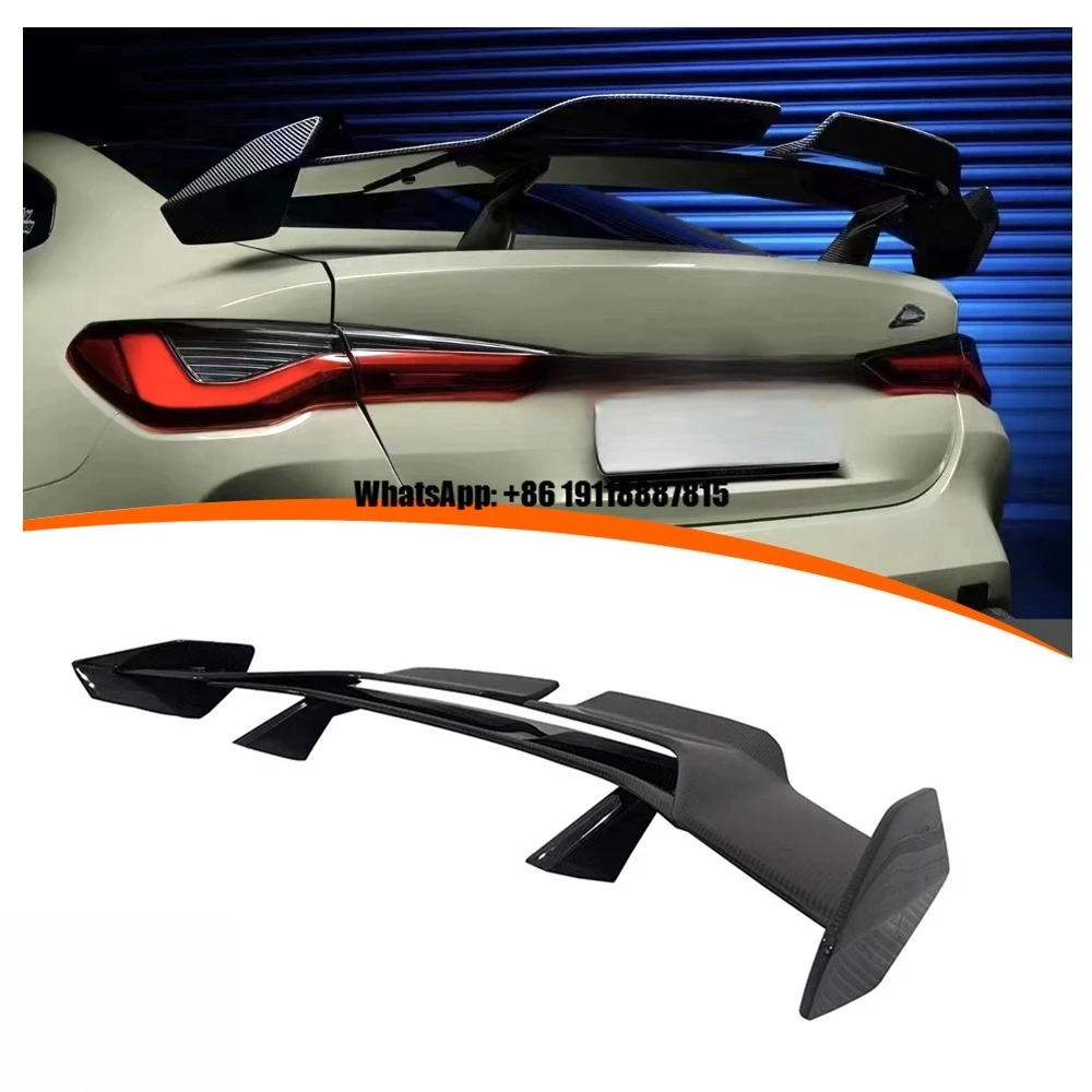 

Vehicouture Double Deck Carbon Fiber Rear Wing Spoiler for BMW M3 M4 G80 G82-Stick Screw Installation 100% Fitment
