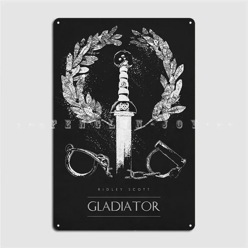 Gladiator Metal Plaque Poster Wall Decor Vintage Pub Kitchen Tin Sign Posters