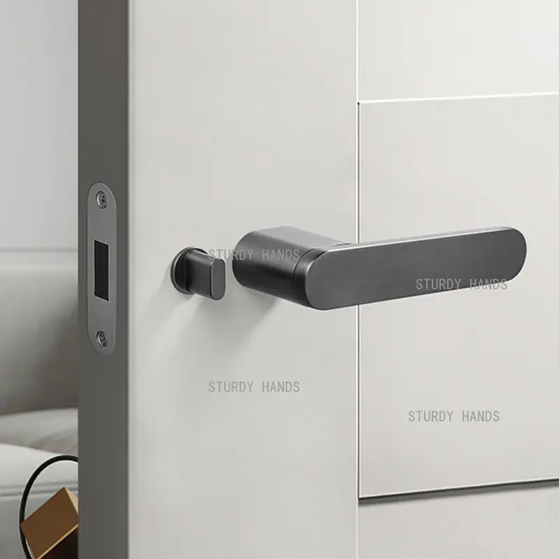 Zinc alloy invisible door lock double-sided indoor bedroom silent magnetic door lock split lock