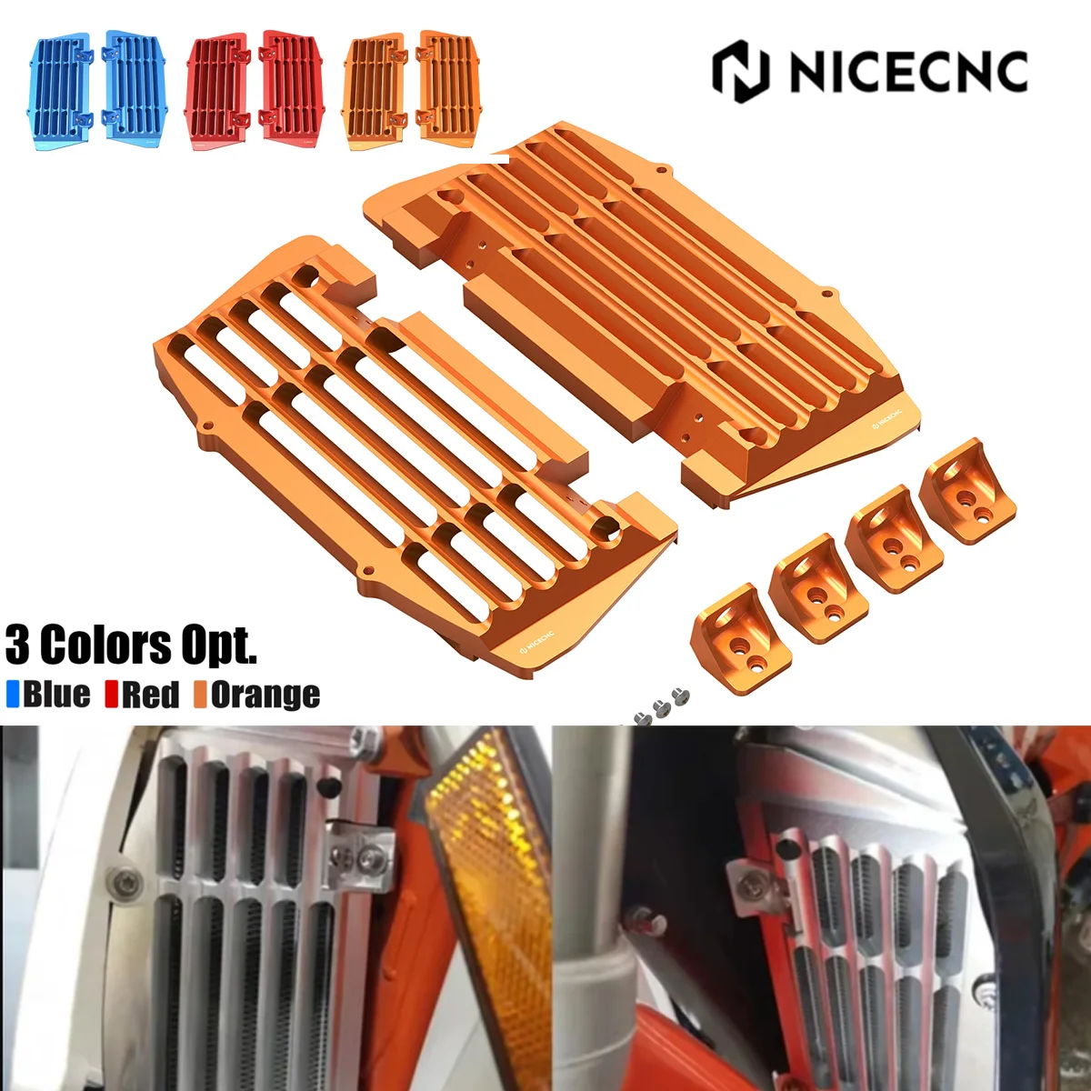 

For KTM EXC 300 2023 Motorcycle Radiator Cover Guard Kit XCF-W 500 EXC-F 450 SX-F 350 XC-W 300 EXC 250 XC 150 SX 125 2017-2022