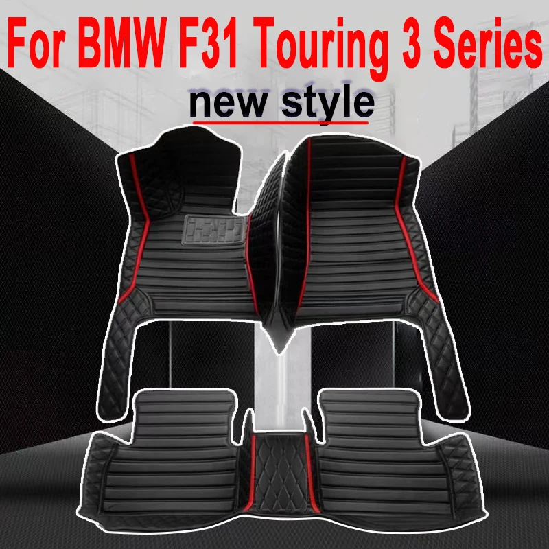 Artificial Leather Custom Car Floor Mats for BMW F31 Touring 3 Series 2011-2019 Year Interior Details Car Accessories Carpet