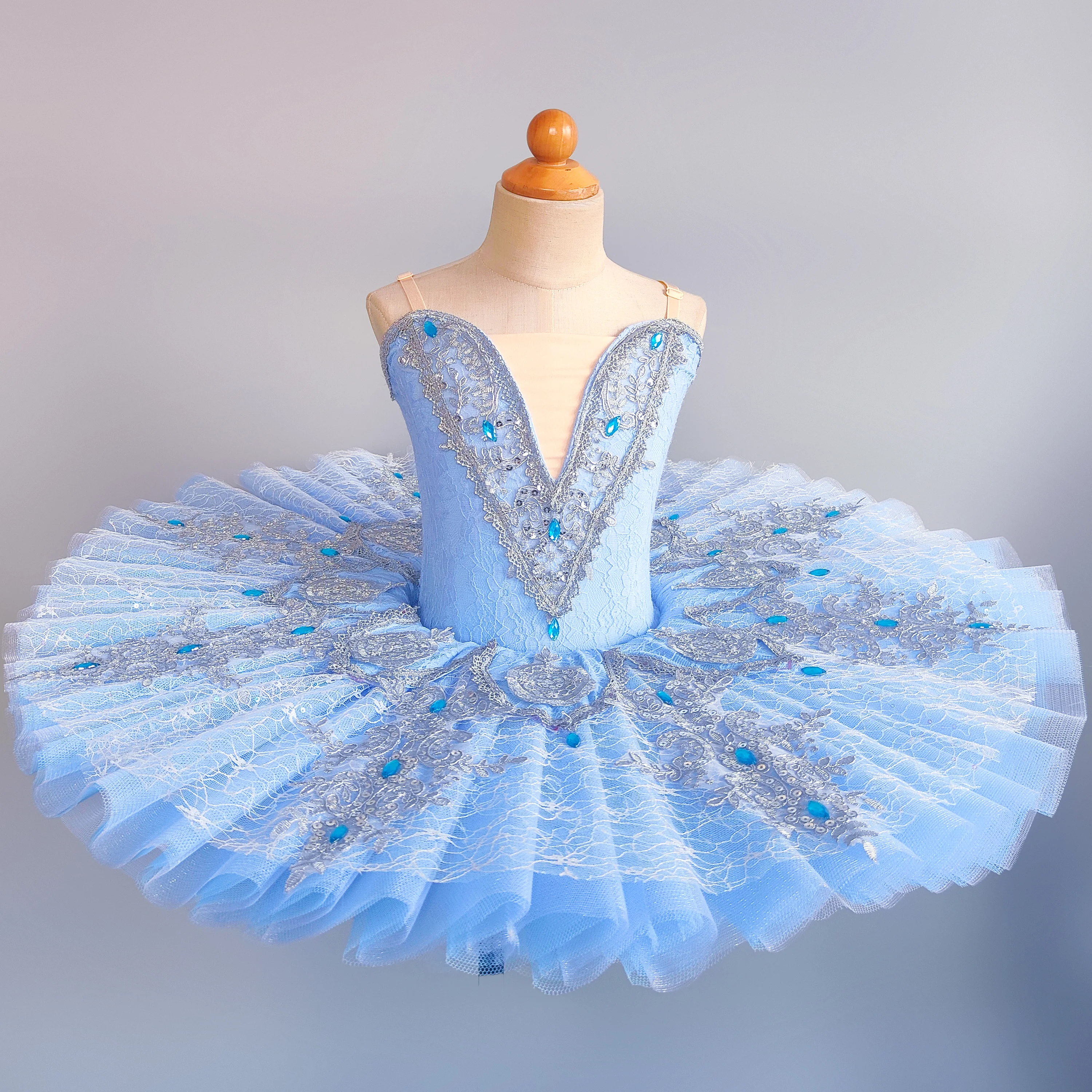 

Kids Sequin Lace Professional Ballet Tutu Dress Girls Swan Lake Pancake Tutu Ballerina Dress Dance Costumes Child Ballet Clothes