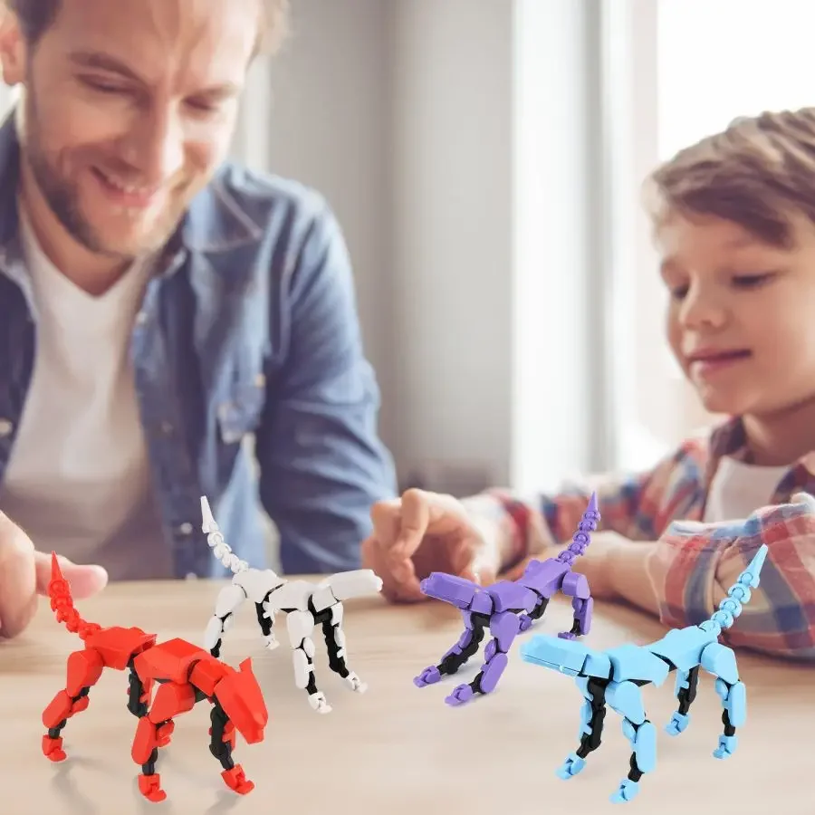 

2PCS Mobile Multi Joint Deformation Robot Dog Lucky Doll 13 Joint Cool Robot Doll Desktop Decoration Design Jewelry Gift