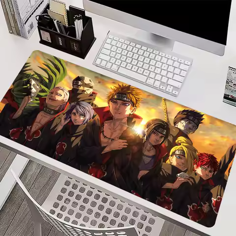 Mouse Pad PC Accessories Keyboard Pad Office Desk Mat Anti Slip Mousepad Rubber Tablet Pad Gaming Naruto Akatsuki Extended Pad