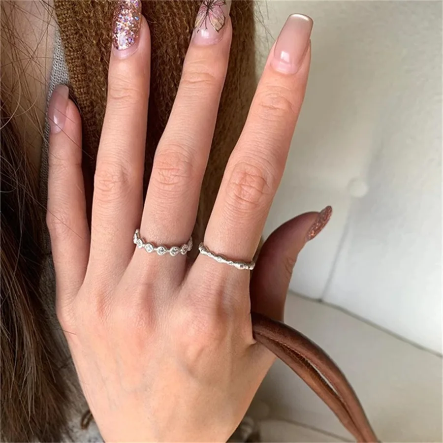 XIYANIKE Vintage Luxury Inlay Crystal Finger Rings For Women Fashion New Year Jewelry Valentine Day Gift Party anillos mujer