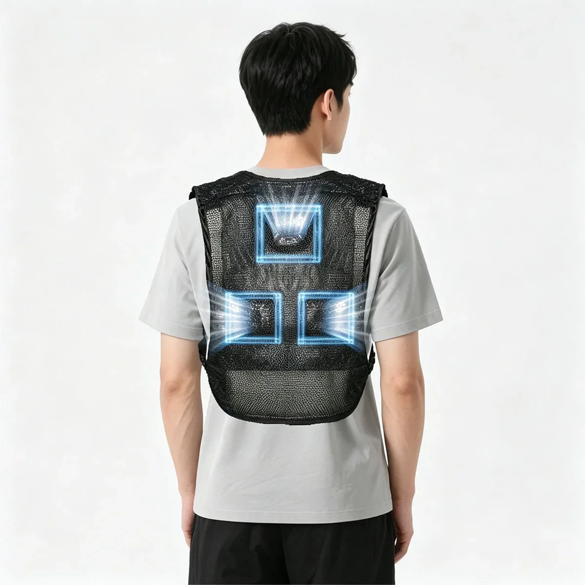 3 Peltier Semiconductor Cooling Vest USB 3 Speed Adjustable Summer Heat Relief Work Vest for Construction Fishing Factory Worker 썸네일 2