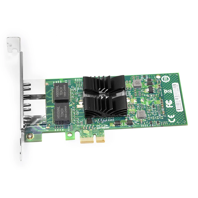new100/1000Mbps PCIE x1 Network Card 2x RJ45 Port 1G NIC PCI-E Lan Gigabit Ethernet Server Adapter lightning protection 82576-T2