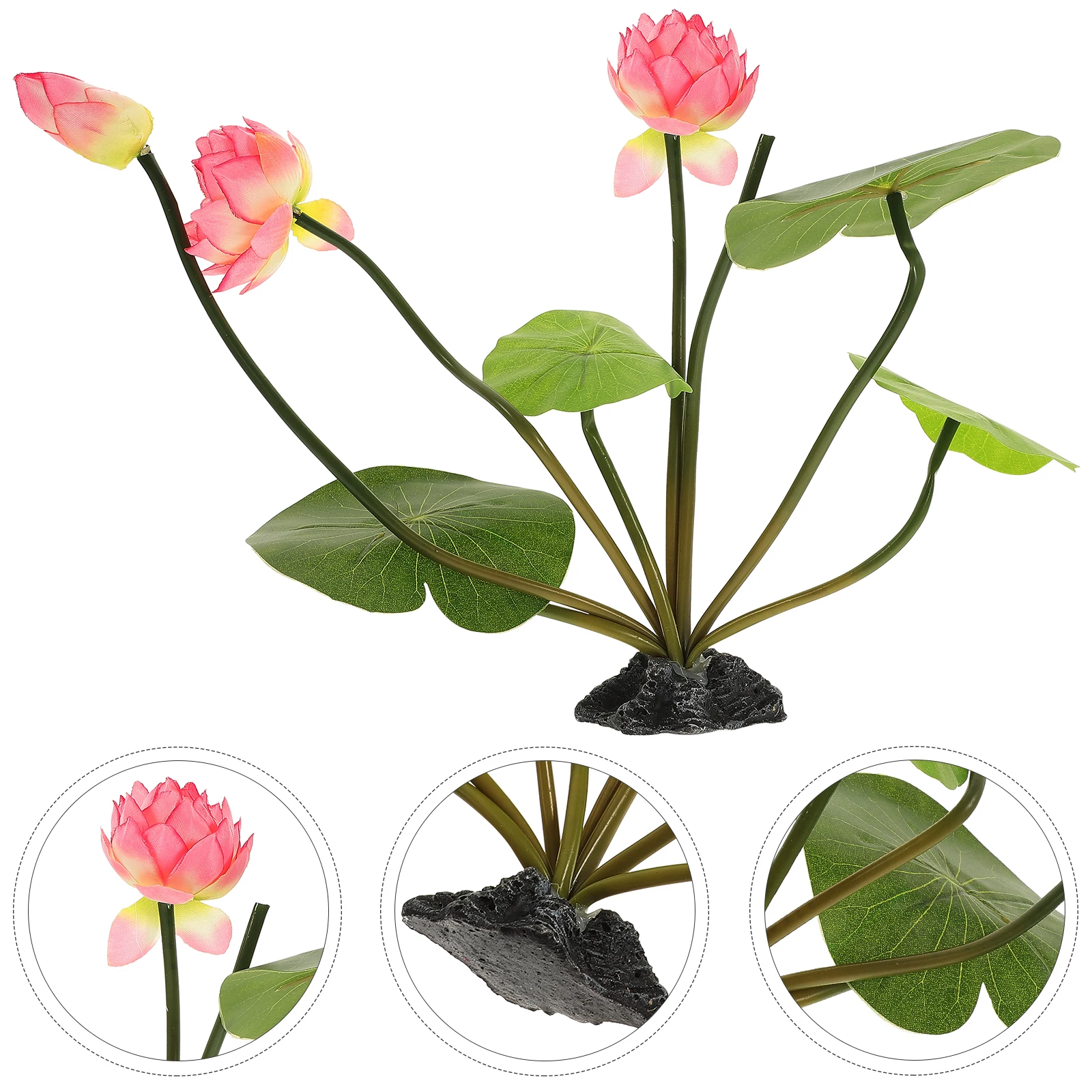 

Artificial Lotus Flower Adornment for Sushi Plates Decorative Plastic White Color Sashimi Plate Accessory Kitchen Barware