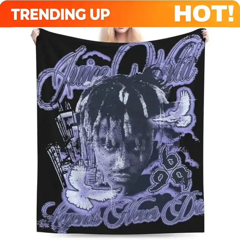 Customize Juice Music Wrld Blanket Throw Blanket,DIY Plush Microfiber Blankets and Throws for Bed,Fleece Blanket Air Conditioned