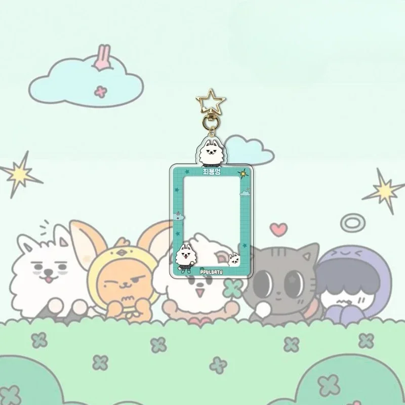 KPOP Card Holder SOOBIN YEONJUN BEOMGYU TAEHYUN HUENINGKAI PPULBATU Acrylic Pendant Keychain Keyring LOMO Card Storage Fans Gift