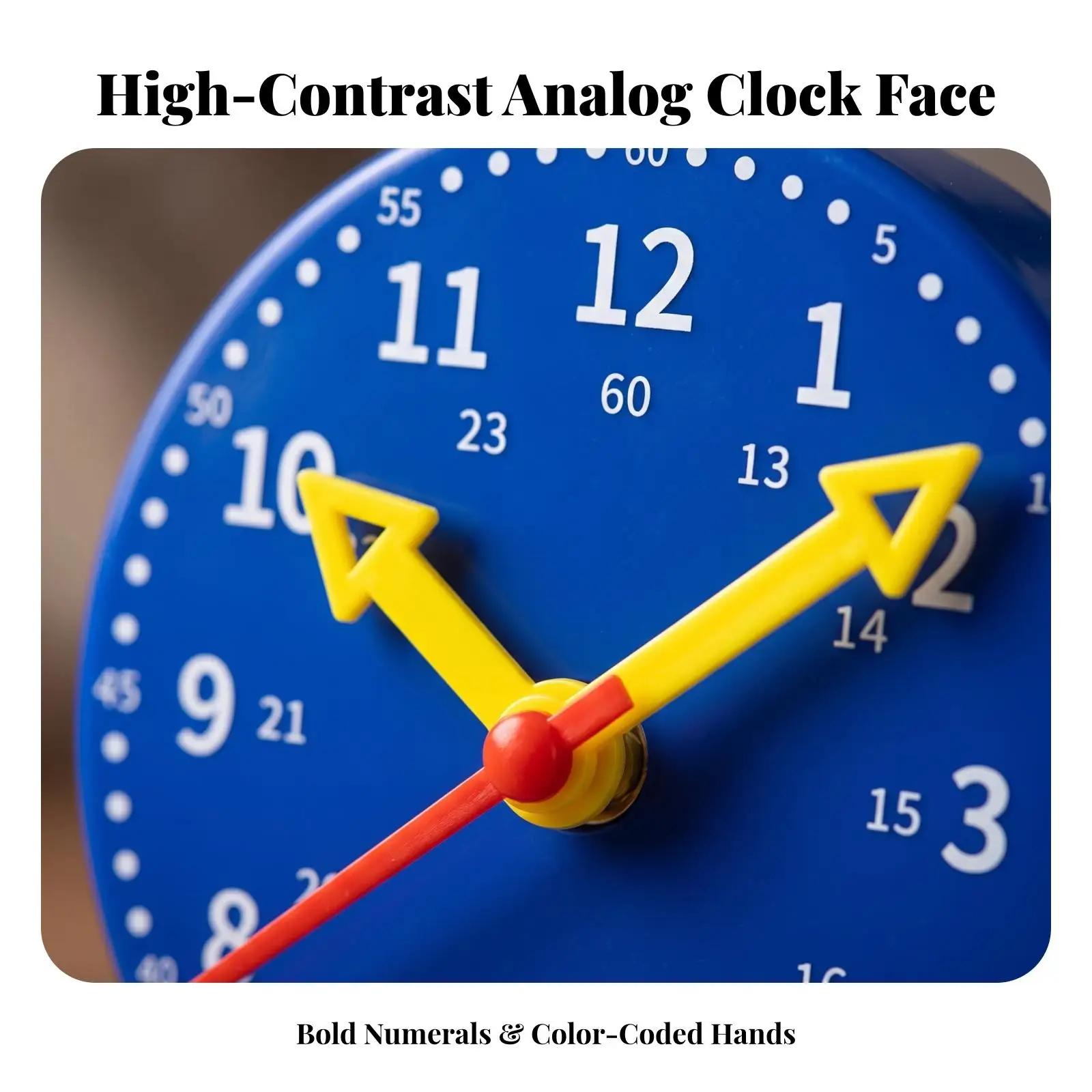 Child Friendly Learning Clock 10cm Plastic Stand Model for Teaching Time Concepts to Young Students in Class