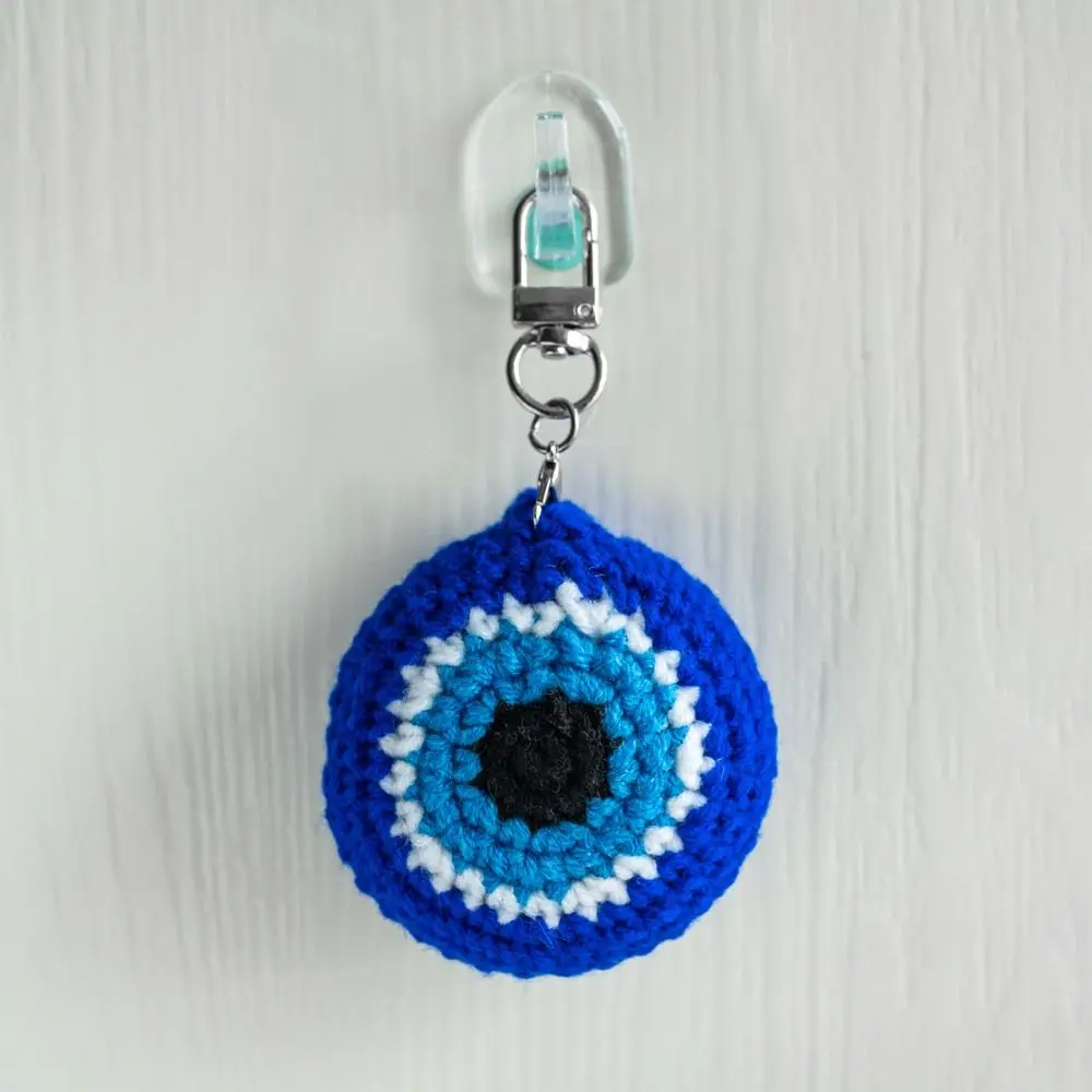 Car Jewelry Plush Lucky Eye Keychain Various Colors Hand of Fatima Lucky Eye Pendant Turkey Blue Eye Car Hanging Charm Key Rope