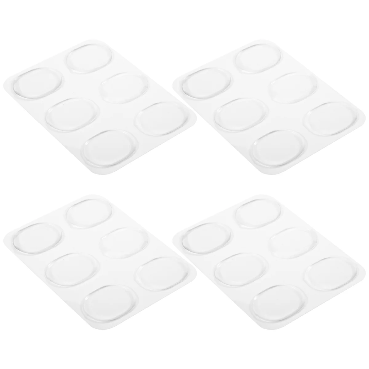 Silicone tambor amortecedor Gel Pads, silenciadores de tambor, mudo para bateria Tom Control, não-tóxico, macio, claro, 24 pcs