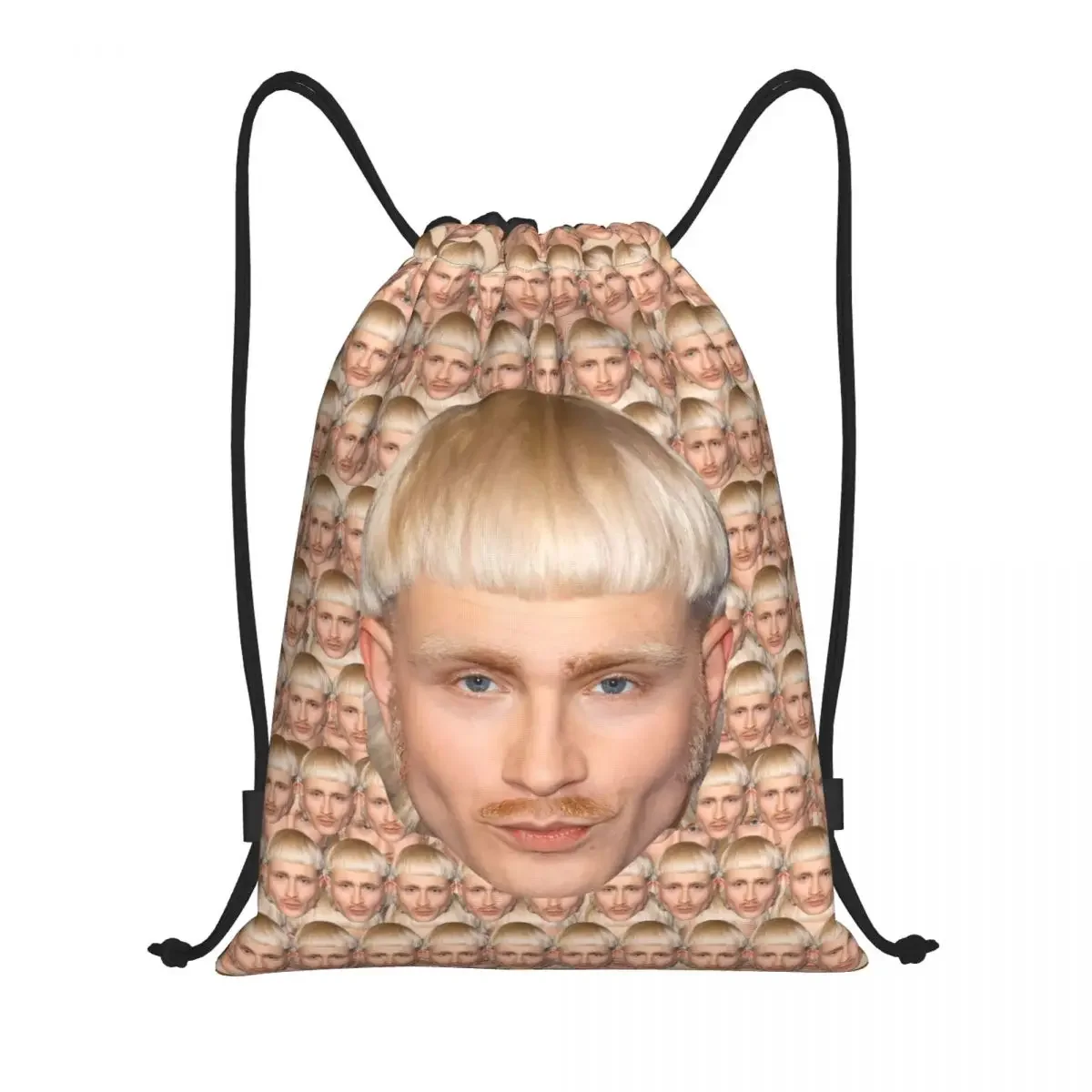 

Custom Klein Joostes Funny Head Drawstring Bags Women Men Foldable Gym Sports Sackpack Training Storage Backpacks