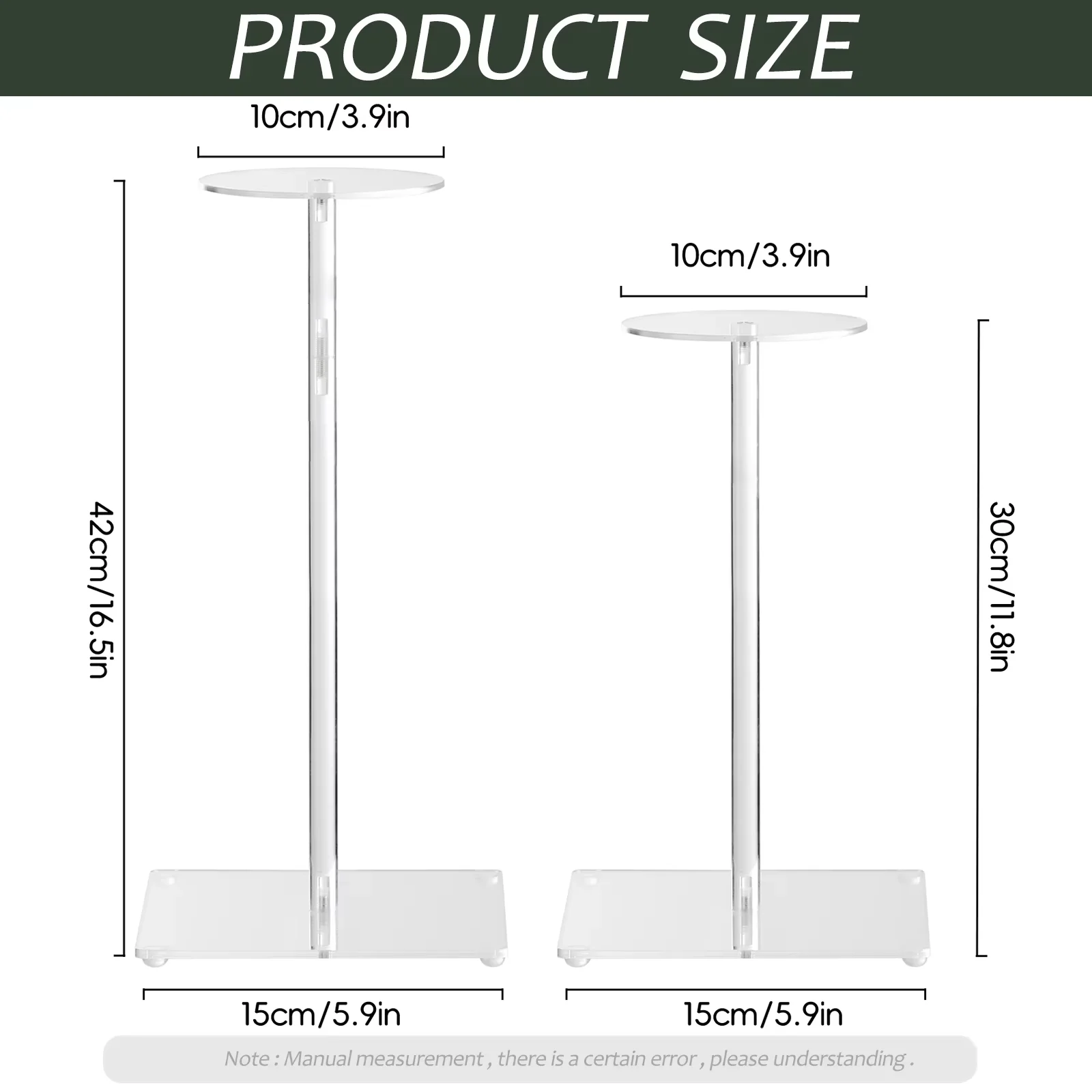 20pcs 2 Pack Acrylic Display Jewellery Hat Stand Wig Display Stand Acrylic Riser for Baseball Cap Jewelry Display